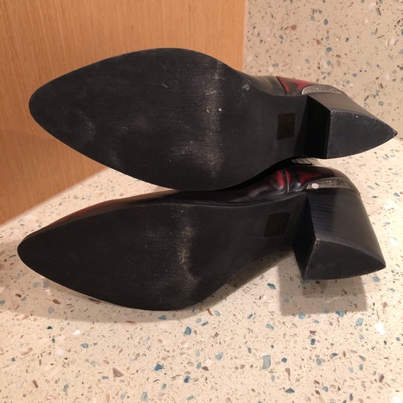 Jeffery Campbell burgundy cowboy boots Size 8 BNWOT - Picture 2 of 4